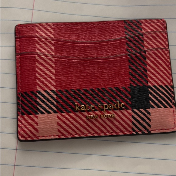 Kate Spade New York  the Morgan Museum Plaid Cardholder - Picture 1 of 3